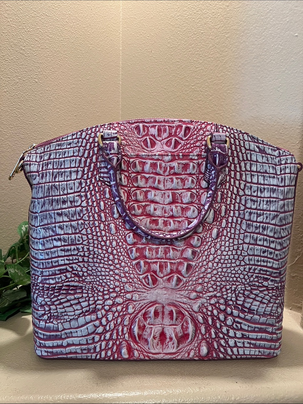 Brahmin Large Duxbury Boysenberry Ombre Melbourne - Picture 8 of 10